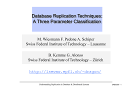 Understanding Replication in Databases and Distributed Systems