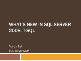 What’s New in SQL Server 2005?