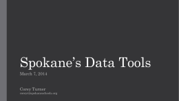 Spokane’s Data Tools