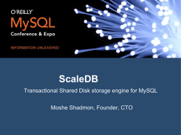Scaling MySQL in the Cloud Presentation