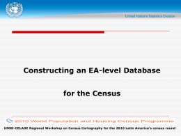 Geographic Data Sources for EA Delineation