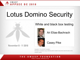 Lotus Domino Security