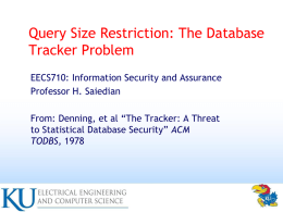 Database tracker