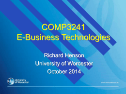 presentation3 - University Of Worcester