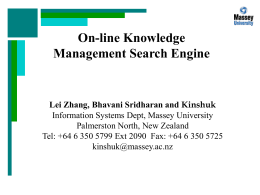 On-line Knowledge Management Search Engines