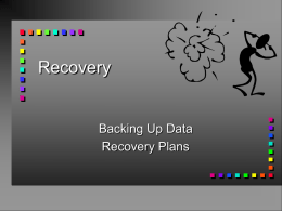 Recovery - Computer Information Systems