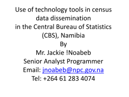 Use of technology tools in census data dissemination