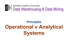 Operational Systems - Sheffield Hallam University