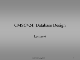COSI 127b Introduction to Database Systems