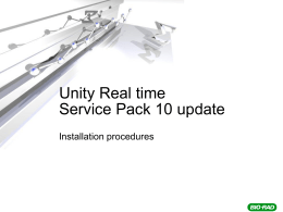 Unity Real time Service Pack 10 update