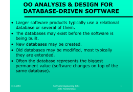 Slides on data-oriented OO software development, 12.2.