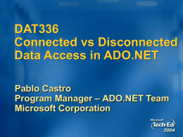 DAT336 Connected vs Disconnected Data Access in