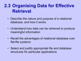 Relational databases