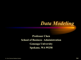 Data Modeling - Gonzaga University