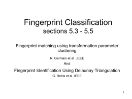 Fingerprint Indexing - Computer Science & Engineering
