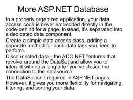 More ASP.NET Database