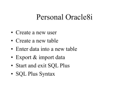 Personal Oracle7