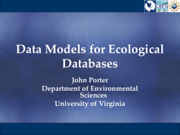 Data Models for Ecological Databases