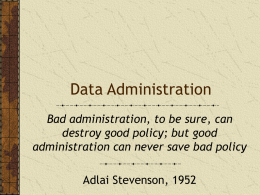 Database administration