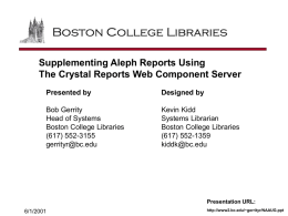 Implementing Crystal Reports Web Components