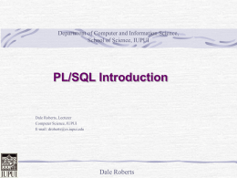 PL/SQL Introduction
