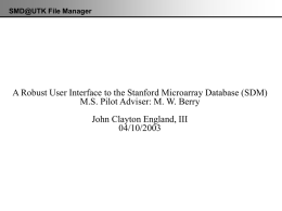 SMD@UTK File Manager - EECS User Home Pages