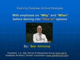 and “When” before delving into “How to” options