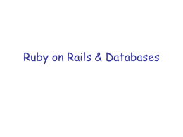 RubyOnRails-Databases
