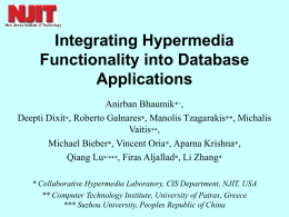 Integrating Hypermedia Functionality into Database Applications