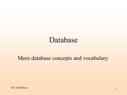 introductory database concepts