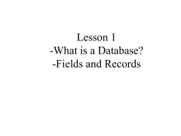 What is a Database? - Orange Public Schools