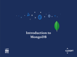 mongodb introduction