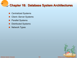 18. Database System Architectures