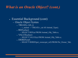 Object Tables