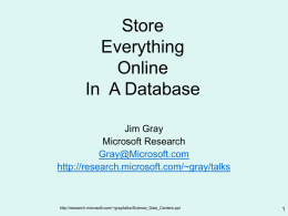 Store Everything Online In A Database