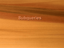 lecture 8 subqueries