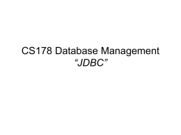 JDBC - Gwu.edu