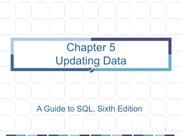 Chapter 5 Updating Data