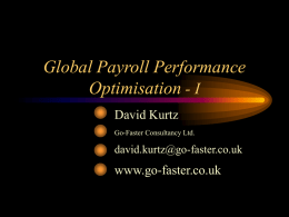 Global Payroll Performance Optimisation