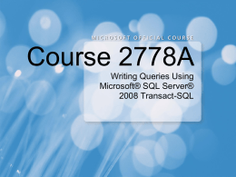 Course 2778A