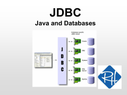 JDBC Presentation