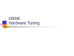 Hardware Tuning