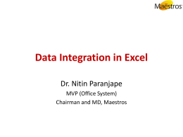 Data Integration in Excel