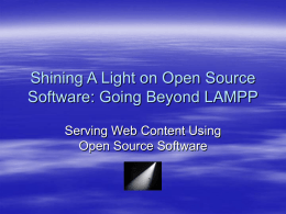 setting up lampp and other open source software