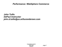 WebSphere Commerce Top DB2 Performance Problems