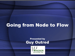 Going from Node to Flow