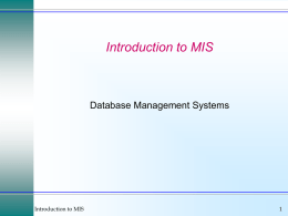Introduction to MIS Chapter 6