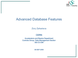 Advanced Database Features