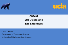 UDFs and Database Extenders