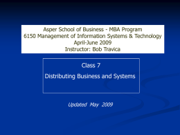 Systems Support to Distributing Business